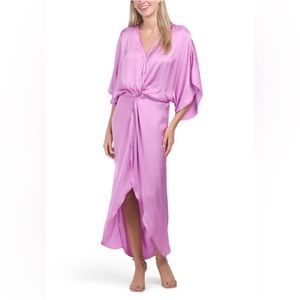 YOUNG FABULOUS & BROKE Siren Maxi Dress In Tropic Pink Size M Color violet